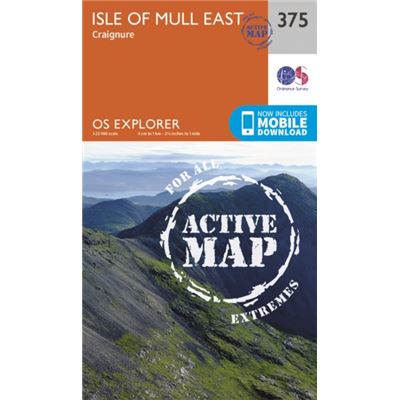 Os Explorer Map Active (375) Isle Of Mull East (Os Explorer Active Map) (Map)