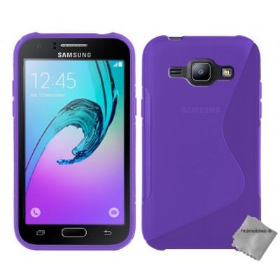 Housse etui coque pochette silicone gel fine pour Samsung Galaxy J1 (2016) - MAUVE