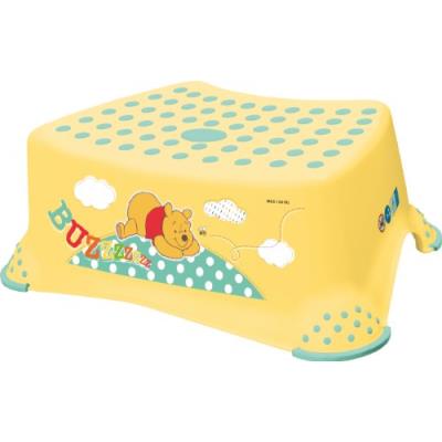 Marchepied tabouret plate forme pour les enfants anti-glisse motif winnie the pooh jaune