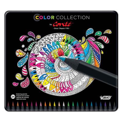 Crayon de couleur Color Collection - 24 couleurs en boite métal