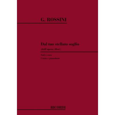 Partitions classique RICORDI ROSSINI G. - DAL TUO STELLATO SOGLIO - CHANT ET PIANO Voix solo, piano