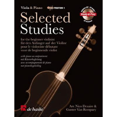 Méthodes et pédagogie DEHASKE SELECTED STUDIES + CD - ALTO, PIANO Alto