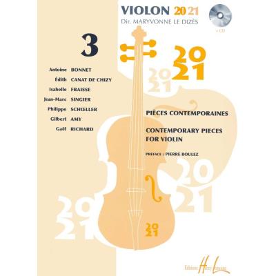 Partitions classique LEMOINE LE DIZES MARYVONNE - VIOLON 20-21 VOL.3 + CD Violon