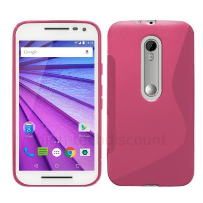 Housse etui coque pochette silicone gel fine pour Motorola Moto G 3eme generation - ROSE