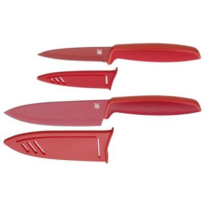 WMF 1879085100 LOT DE 2 COUTEAUX TOUCH ROUGE