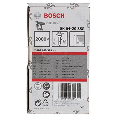 Bosch 2608200529 Pointe à Tête Fraisée Sk64 20 G 38 Mm Galvanisé