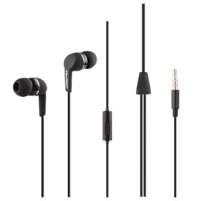 Écouteurs + microphone noir qoltec 50802