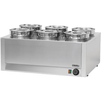 Bain-marie à sauce 6 cuves 6x4,5l Casselin CBMS6