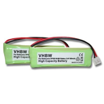 2 batteries Ni-MH 500mAh (2,4 V) adaptées à Medion MD82622, MD83001, MD83022, MD83091, MD83166, MD83274, MD83542, etc.