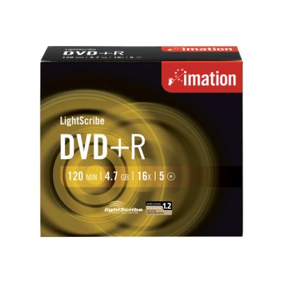 Imation LightScribe - DVD+R x 5 - 4.7 Go - support de stockage