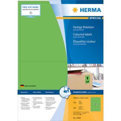 herma herma etiquette universelle special, 199,6 x 143,5 mm noir