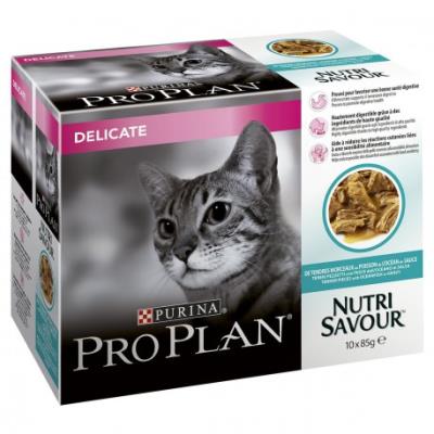 Pro plan nutri savour - delicate au poisson - 10 sachets