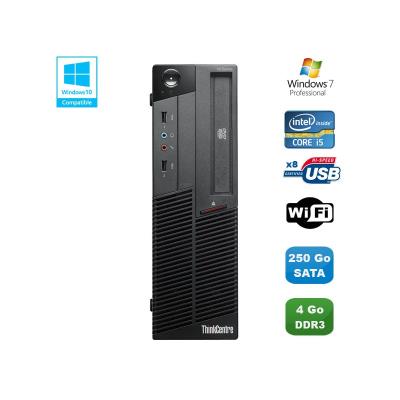 PC de bureau Lenovo Pc lenovo thinkcentre m90p 5864 core i5-650 3.2ghz 4go 250go graveur wifi w7