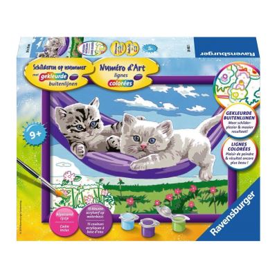 Numero D Art 2 Chatons Dans Un Hamac 24X18Cm - Peinture - Ravensburger