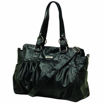 Vanchi zeppelin sac en cuir bycast motif blackbird noir
