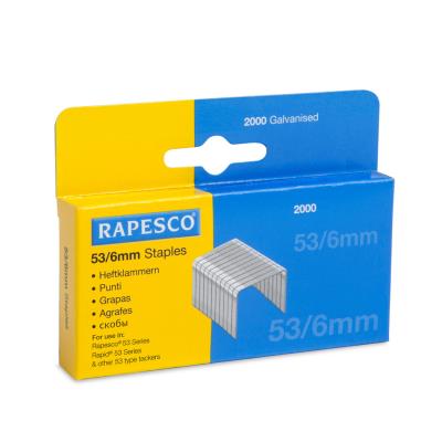Boite De 2000 Agrafes Galvanisées 53/6Mm