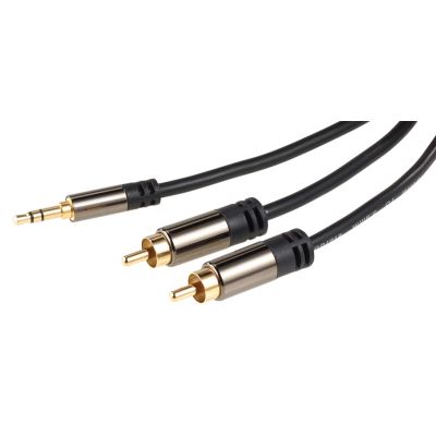 Câble stéréo Premium Cinch / Jack 3,5 mm mâle - 50 cm