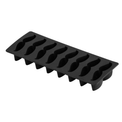 premier housewares 0805323 bac à 8 glaçons forme de moustache silicone noir