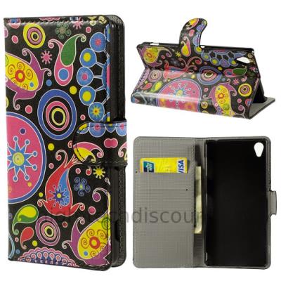 Housse etui coque pochette portefeuille PU cuir pour Sony Xperia Z3 + film ecran - PAISLEY