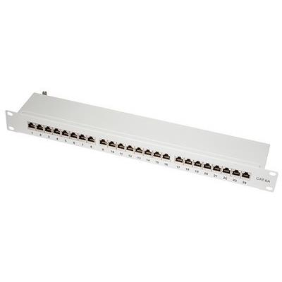 Logilink - logilink 19 patch panel kat.6a, 24-ports, lichtgrau, 1he np0060