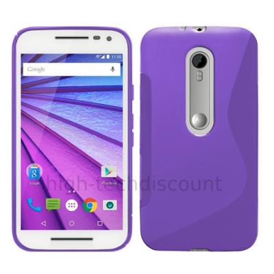 Housse etui coque pochette silicone gel fine pour Motorola Moto G 3eme generation - MAUVE