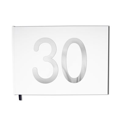 Livre d'or blanc - 30 ans - Anniversaire, souvenirs - Paysage - Couverture mate, lettres chromées -100 pages - Qualité premium