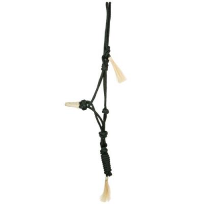 Pfiff 100980-50-full licol corde avec cuir brut noir 100980-60