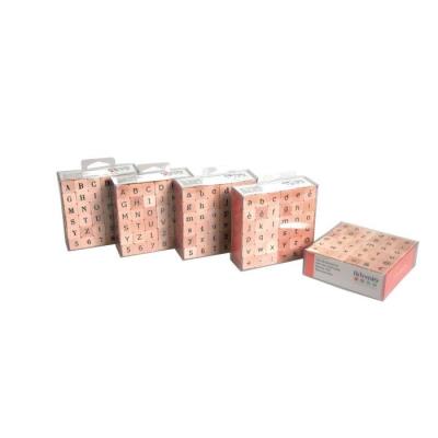 ARTEMIO Set 36 tampons en bois Alphabet majuscule