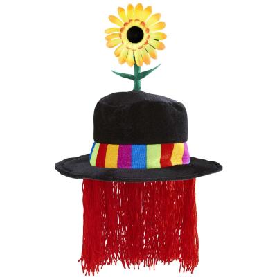 Chapeau Clown Tournesol avec Cheveux