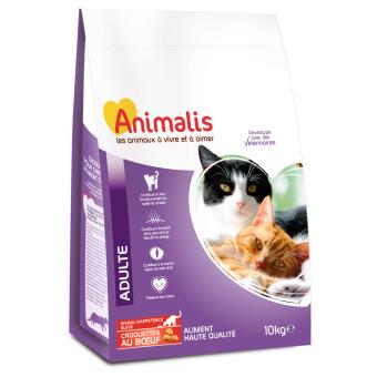 Animalis Croquettes Pour Chat Au Boeuf 10kg Nourriture Et Friandises Pour Chat Achat Prix Fnac