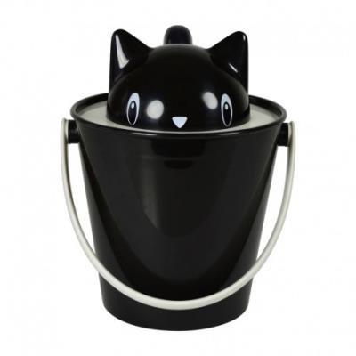 Crick - conteneur à croquettes pour chat - noir et blanc