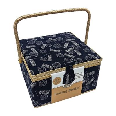 Créations par korbond panier à couture extra large, mode bleu marine