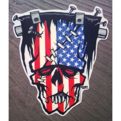 sticker frankenstein drapeau des usa autocollant rock