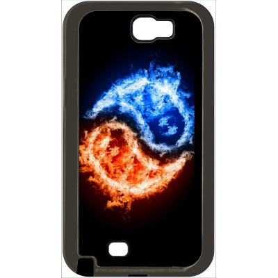 Coque samsung note 2 yin yang feu et eau
