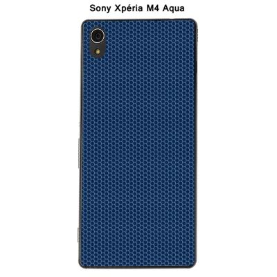 Coque Sony Xpéria M4 Aqua - Métal perforé couleur Classic Blue