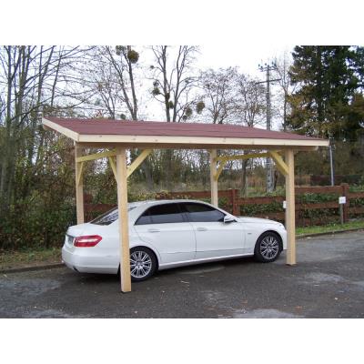 Habrita - Carport Monopente Avec Couverture Bardeau Bitumé