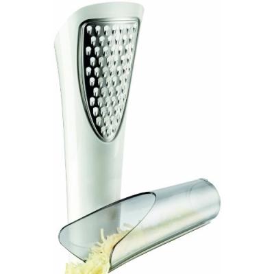 VACU VIN RÂPE À FROMAGE AVEC CONTENANT EN PLASTIQUE ET ACIER INOXYDABLE BLANC 23,4 X 7,5 X 6,5 CM