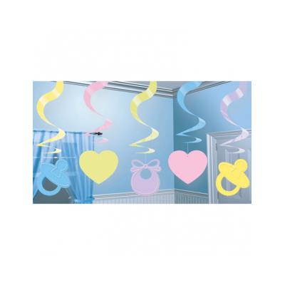 Guirlandes verticales Baby shower (x5)