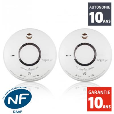 Angeleye-Détecteur de fumée NF Elegance Expert Duo