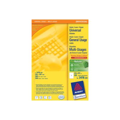 Avery Zweckform 3478 - etiketten voor meervoudige doeleinden - 100 etiket(ten)