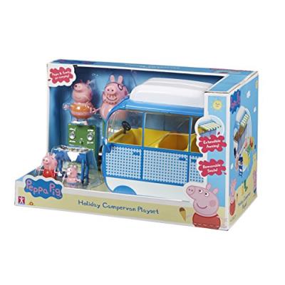 Camping Véhicule Jouet Pousseur Figurine Peppa Pig Camper Van Jeu Jouet Set