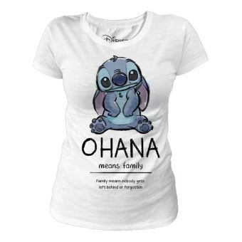 Vêtement De Maternité Femme T-Shirt Manches Courtes Noir Lilo /& Stitch Ohana