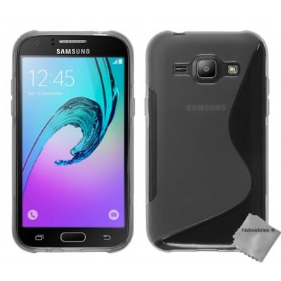 Housse etui coque pochette silicone gel fine pour Samsung Galaxy J1 (2016) - TRANSPARENT