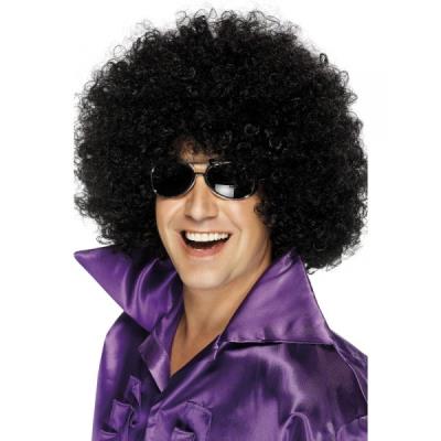 Perruque noire afro super grande