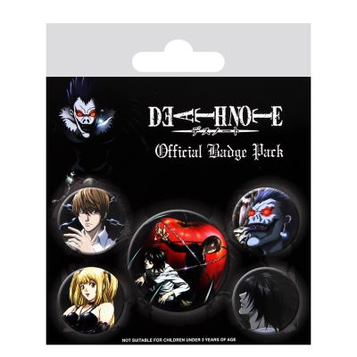 Lot de badges mixtes Death Note Characters
