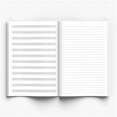 Alomejor Partitions de Musique Livre de Notation Musicale 50 Pages Carnet de Musiciens Papier à écrire pour Les Musiciens 