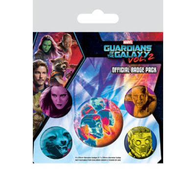 Les Gardiens de la Galaxie Vol. 2 pack 5 badges Cosmic