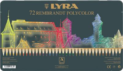 Boîte métal 72 crayons Rembrandt Polycolor
