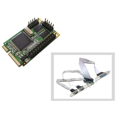 Carte MiniPCIe RS232 + IEEE1284 2 ports COM + 1 port LPT