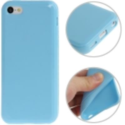 Housse Coque Etui Gel Silicone Tpu   Lisse Bleu Clair   Pour Apple Iphone 5c